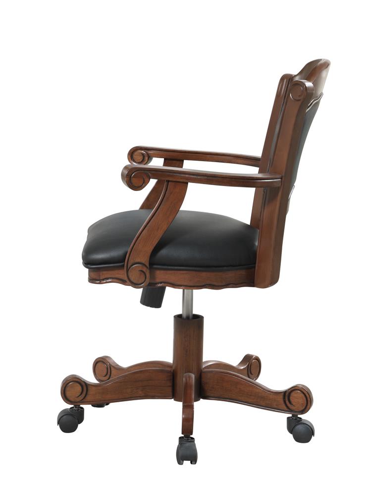 Turk Game Chair with Casters Black/Tobacco