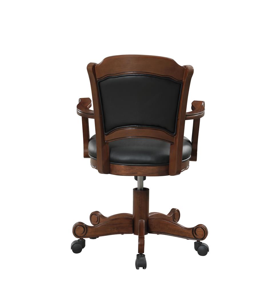 Turk Game Chair with Casters Black/Tobacco