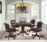 Turk Game Chair with Casters Black/Tobacco