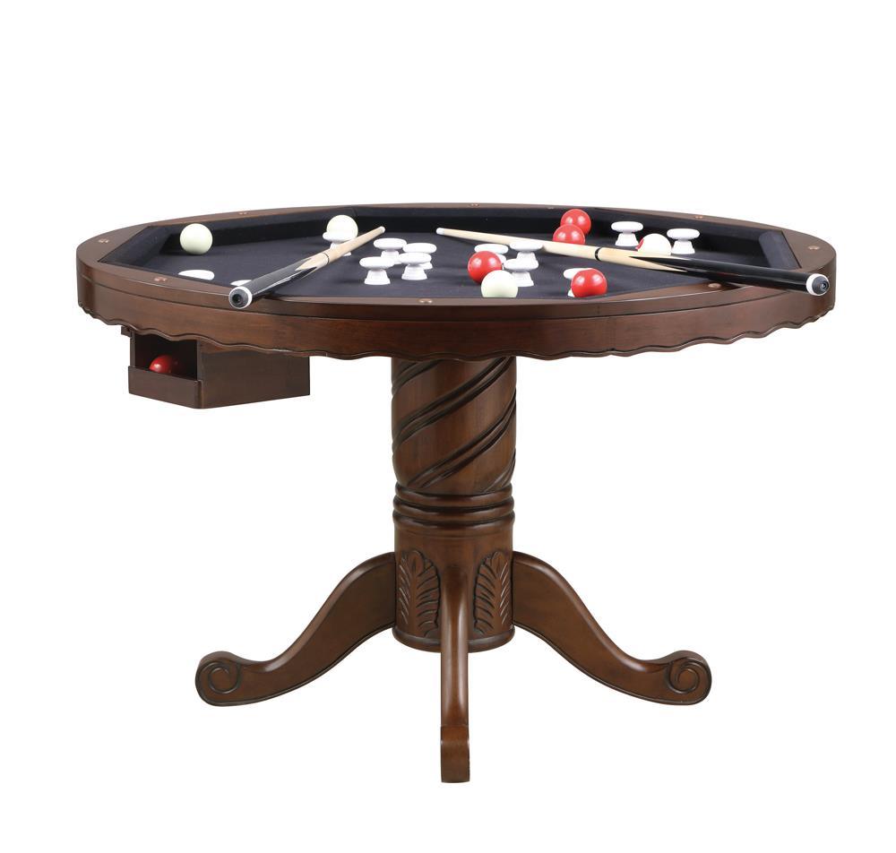 Turk Tobacco 3-in-1 Round Pedestal Game Table by Coaster at Eve Furniture