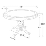 Turk Tobacco and Black 5-Piece Game Table Set by Coaster at Eve Furniture