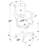 Turk Tobacco and Black 5-Piece Game Table Set by Coaster at Eve Furniture