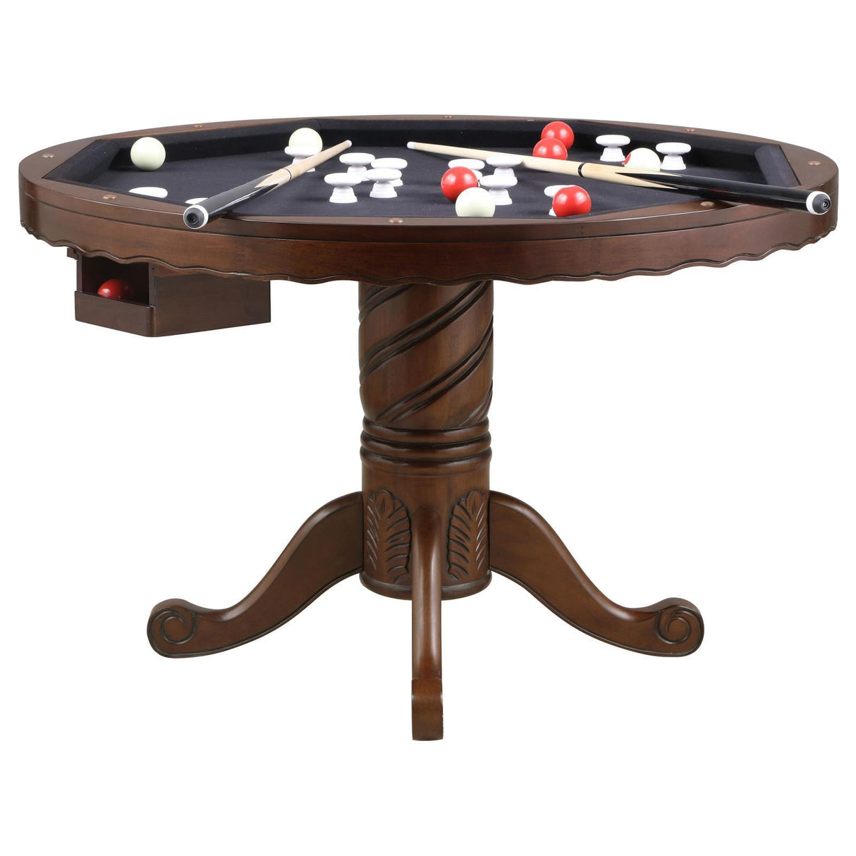Turk Tobacco and Black 5-Piece Game Table Set by Coaster at Eve Furniture