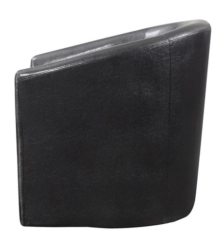 Turner Dark Brown Upholstery Sloped Arm Accent Swivel Chair by Coaster at Eve Furniture