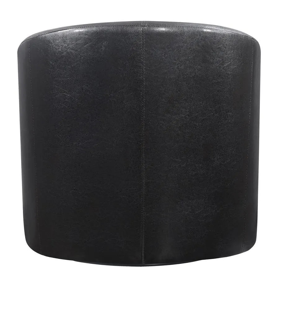 Turner Dark Brown Upholstery Sloped Arm Accent Swivel Chair by Coaster at Eve Furniture
