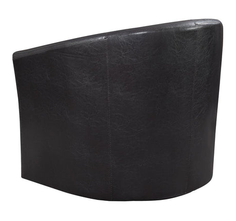 Turner Dark Brown Upholstery Sloped Arm Accent Swivel Chair by Coaster at Eve Furniture