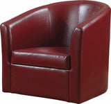 Turner Red Upholstery Sloped Arm Accent Swivel Chair by Coaster at Eve Furniture