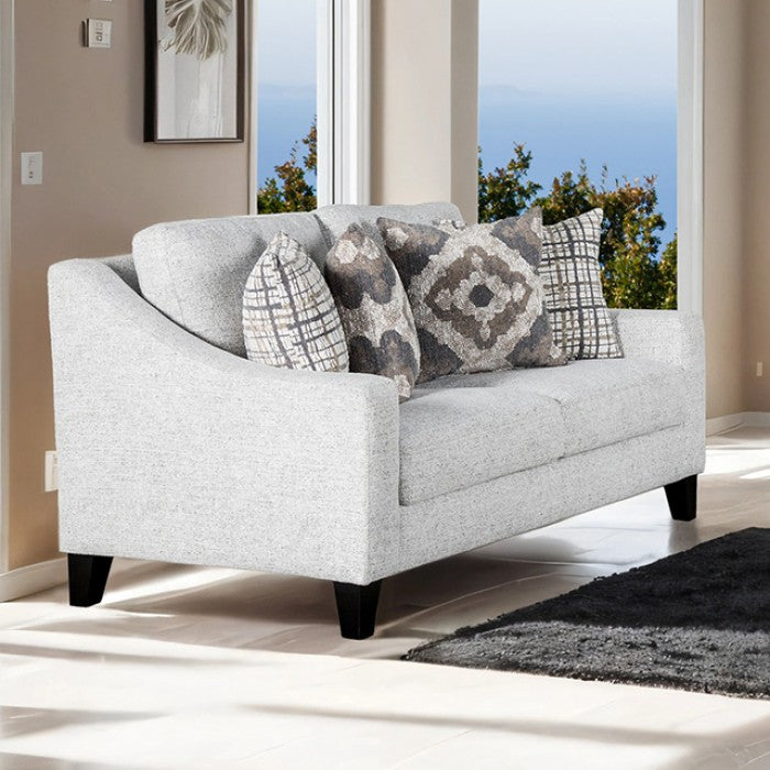 Turnham White/Black Loveseat by Furniture of America at Eve Furniture