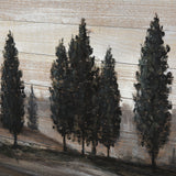 Tuscan Cypress Hand Painted on Wood Oil Painting by Mercana at Eve Furniture