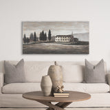 Tuscan Cypress Hand Painted on Wood Oil Painting by Mercana at Eve Furniture