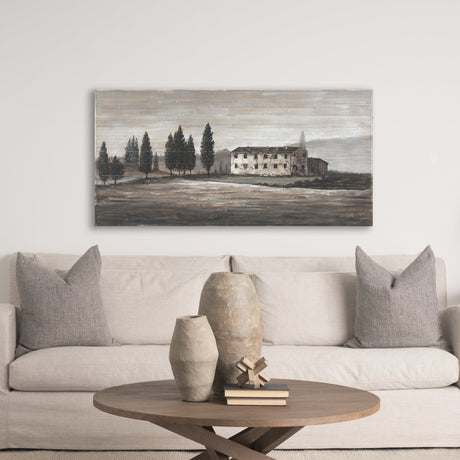 Tuscan Cypress Hand Painted on Wood Oil Painting by Mercana at Eve Furniture