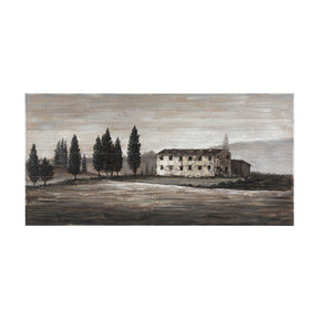 Tuscan Cypress Hand Painted on Wood Oil Painting by Mercana at Eve Furniture
