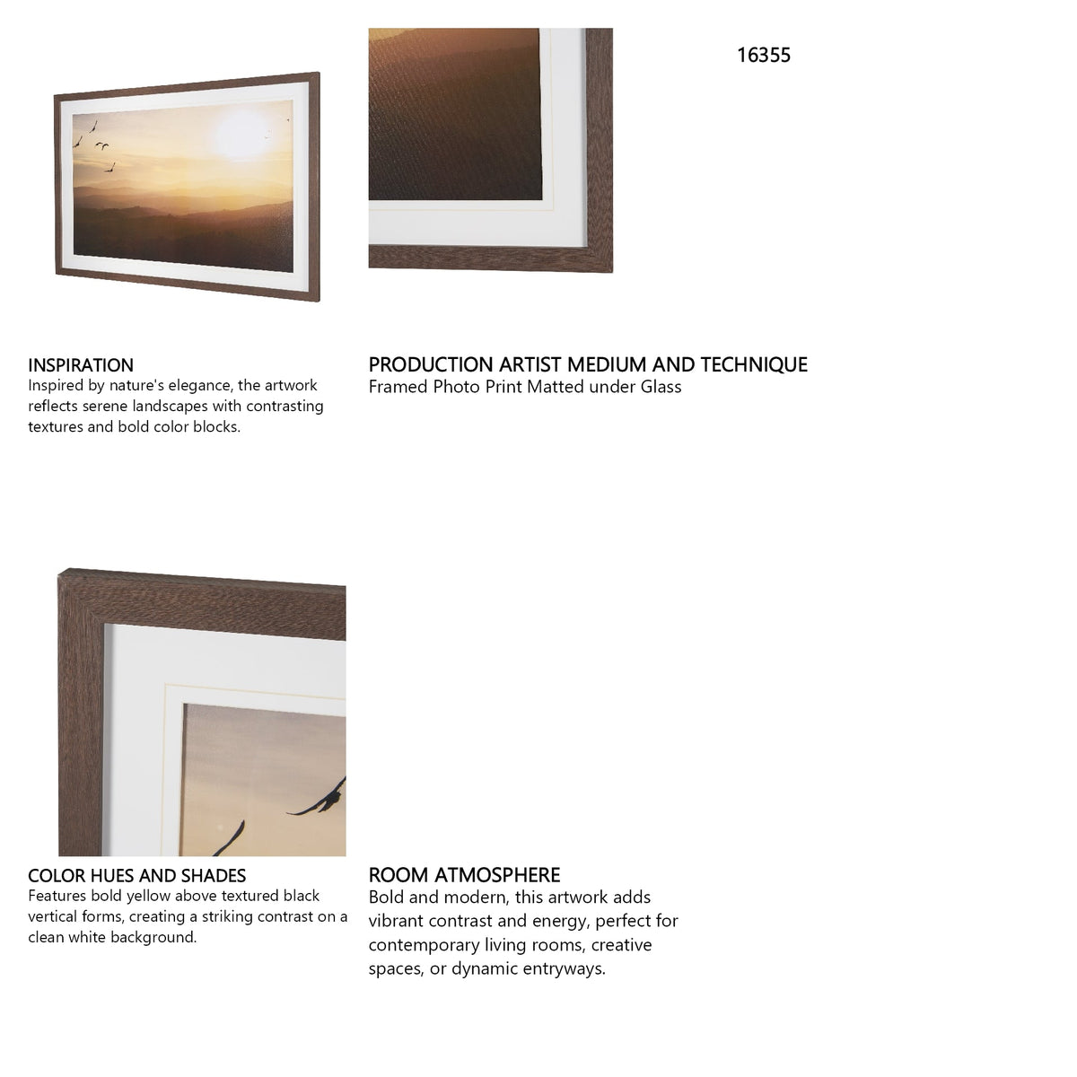 Tuscan View Sunset - Flight by Zaira Zarotti Framed Photo Print Matted under Glass by Mercana at Eve Furniture