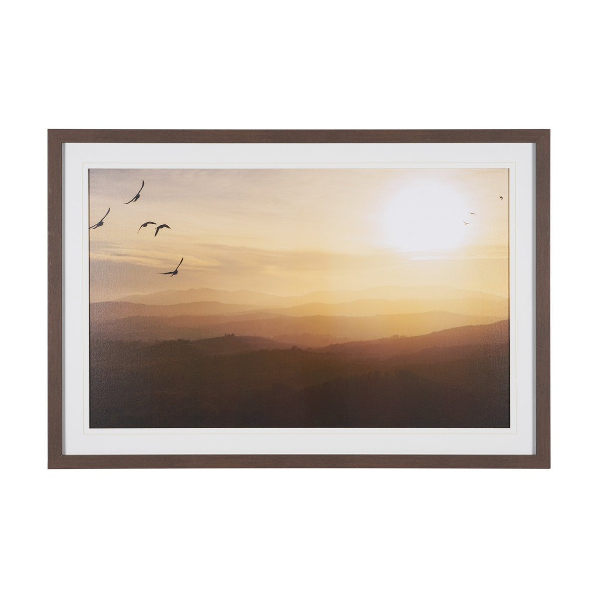 Tuscan View Sunset - Flight by Zaira Zarotti Framed Photo Print Matted under Glass by Mercana at Eve Furniture