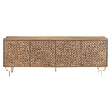 Tuscany Brown Four-Door Sideboard by Crestview at Eve Furniture