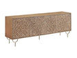 Tuscany Brown Four-Door Sideboard by Crestview at Eve Furniture