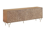Tuscany Brown Four-Door Sideboard by Crestview at Eve Furniture