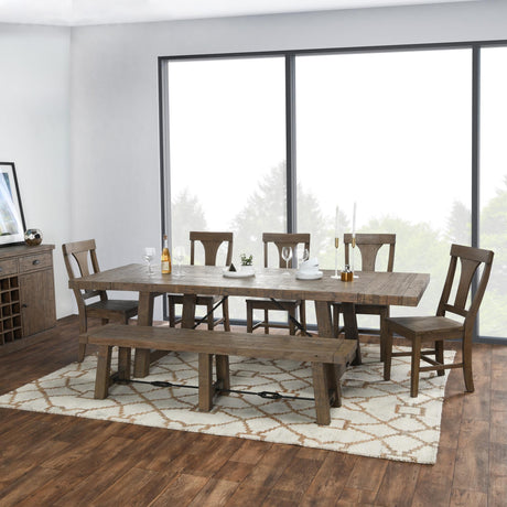 Tuscany Distressed Brown 74 Dining Bench by Classic Home at Eve Furniture