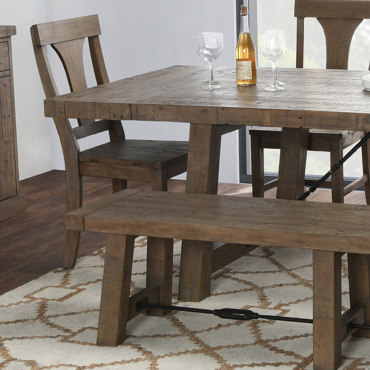 Tuscany Distressed Brown Extendable Dining Table by Classic Home at Eve Furniture