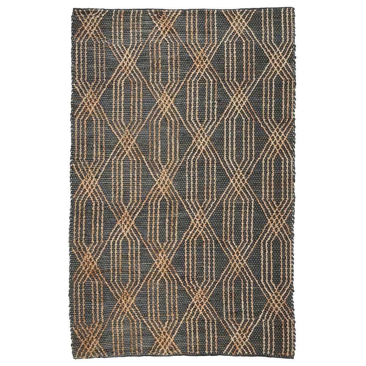 Tustin Blue Charcoal/Natural Rug by Classic Home at Eve Furniture