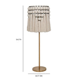 Tutu Cream Cotton Tasseled Floor Lamp by TOV Furniture at Eve Furniture