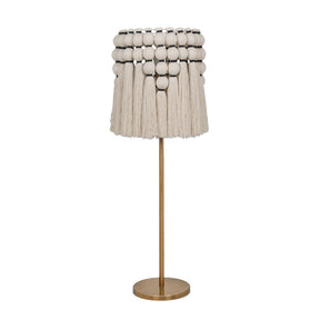 Tutu Cream Cotton Tasseled Floor Lamp by TOV Furniture at Eve Furniture