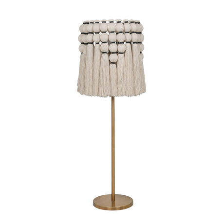 Tutu Cream Cotton Tasseled Floor Lamp by TOV Furniture at Eve Furniture