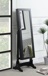 Tutuola Black Jewelry Cheval Mirror by Coaster at Eve Furniture