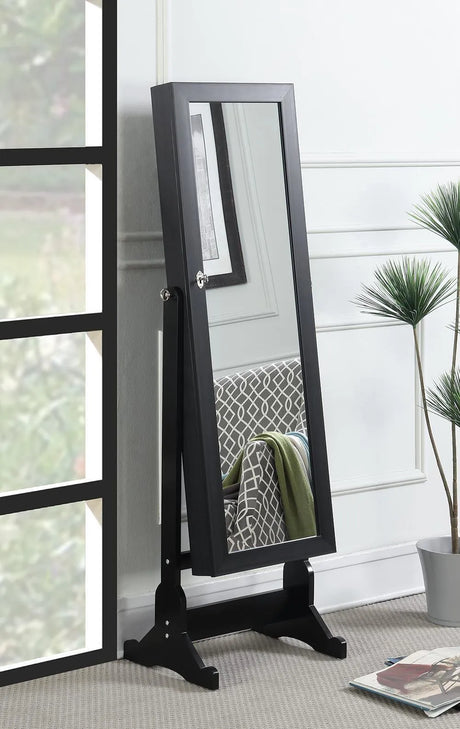Tutuola Black Jewelry Cheval Mirror by Coaster at Eve Furniture