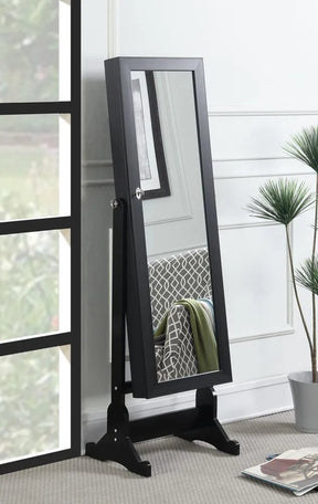 Tutuola Black Jewelry Cheval Mirror by Coaster at Eve Furniture