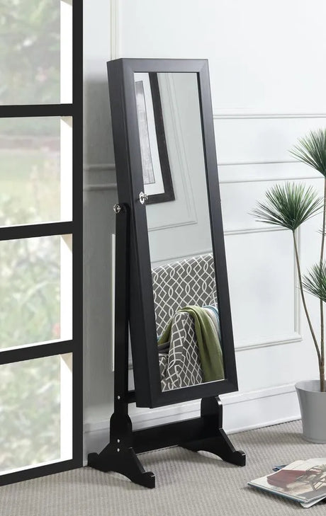 Tutuola Black Jewelry Cheval Mirror by Coaster at Eve Furniture