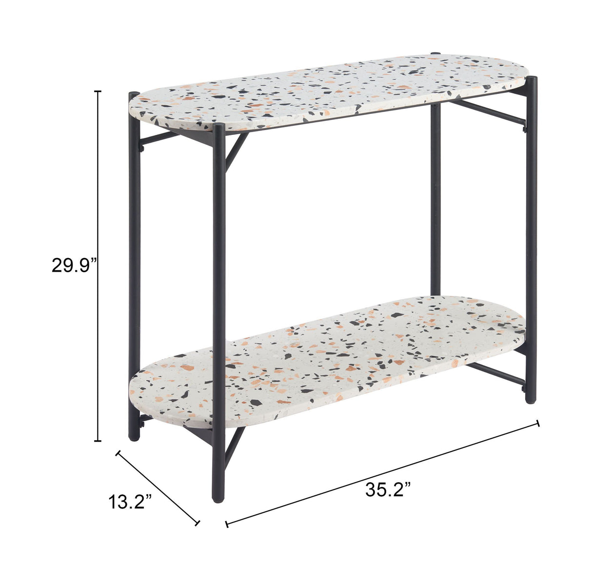 Tuxedo Console Table Multicolor by Zuomod at Eve Furniture