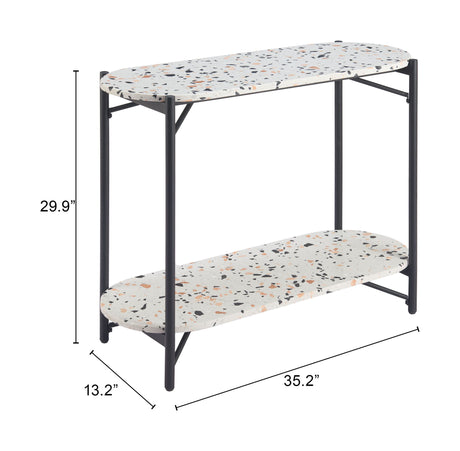Tuxedo Console Table Multicolor by Zuomod at Eve Furniture