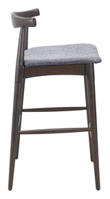 Tuzka Gray & Espresso Barstool (Set of 2) by Zuomod at Eve Furniture