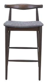 Tuzka Gray & Espresso Barstool (Set of 2) by Zuomod at Eve Furniture