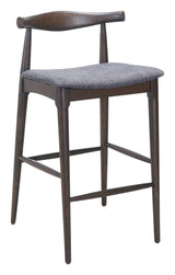 Tuzka Gray & Espresso Barstool (Set of 2) by Zuomod at Eve Furniture