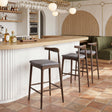 Tuzka Gray & Espresso Barstool (Set of 2) by Zuomod at Eve Furniture