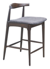Tuzka Gray & Espresso Counter Stool (Set of 2) by Zuomod at Eve Furniture