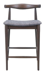 Tuzka Gray & Espresso Counter Stool (Set of 2) by Zuomod at Eve Furniture