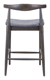 Tuzka Gray & Espresso Counter Stool (Set of 2) by Zuomod at Eve Furniture