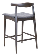 Tuzka Gray & Espresso Counter Stool (Set of 2) by Zuomod at Eve Furniture