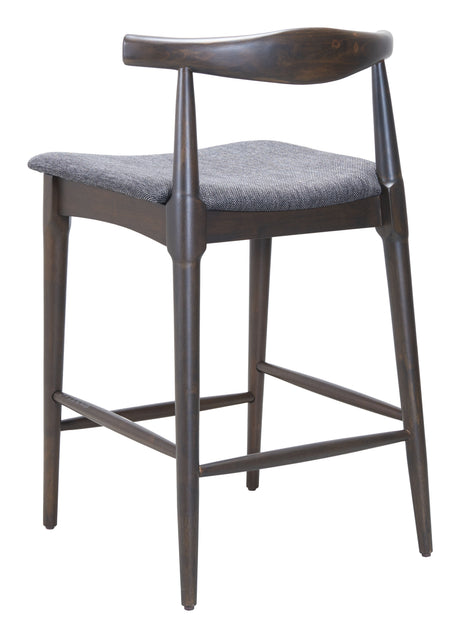 Tuzka Gray & Espresso Counter Stool (Set of 2) by Zuomod at Eve Furniture