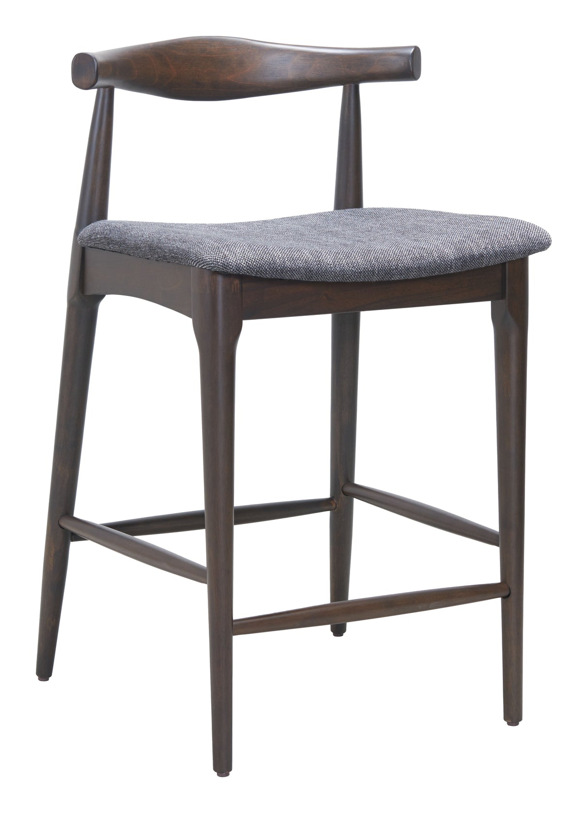 Tuzka Gray & Espresso Counter Stool (Set of 2) by Zuomod at Eve Furniture