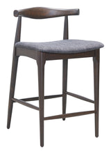 Tuzka Gray & Espresso Counter Stool (Set of 2) by Zuomod at Eve Furniture