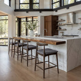 Tuzka Gray & Espresso Counter Stool (Set of 2) by Zuomod at Eve Furniture