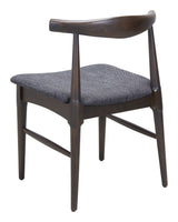 Tuzka Gray & Espresso Dining Chair (Set of 2) by Zuomod at Eve Furniture