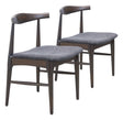 Tuzka Gray & Espresso Dining Chair (Set of 2) by Zuomod at Eve Furniture