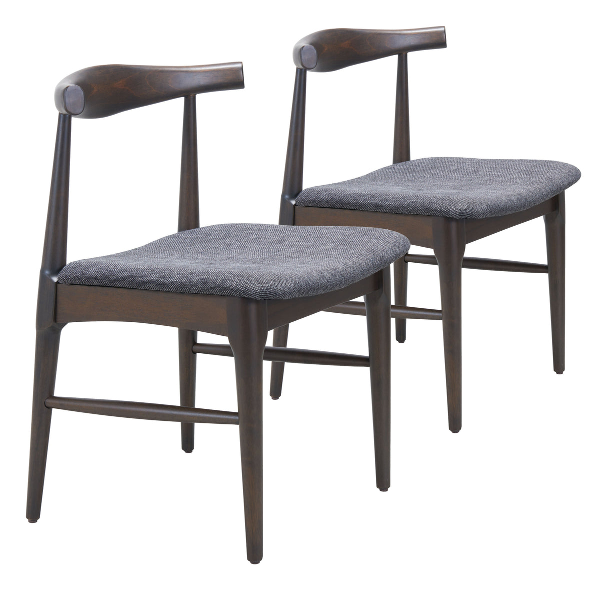 Tuzka Gray & Espresso Dining Chair (Set of 2) by Zuomod at Eve Furniture
