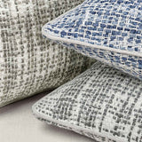 TW Brax Blue/Ivory 22x22 Throw Pillow (Set of 2) by Classic Home at Eve Furniture