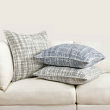 TW Brax Blue/Ivory 22x22 Throw Pillow (Set of 2) by Classic Home at Eve Furniture